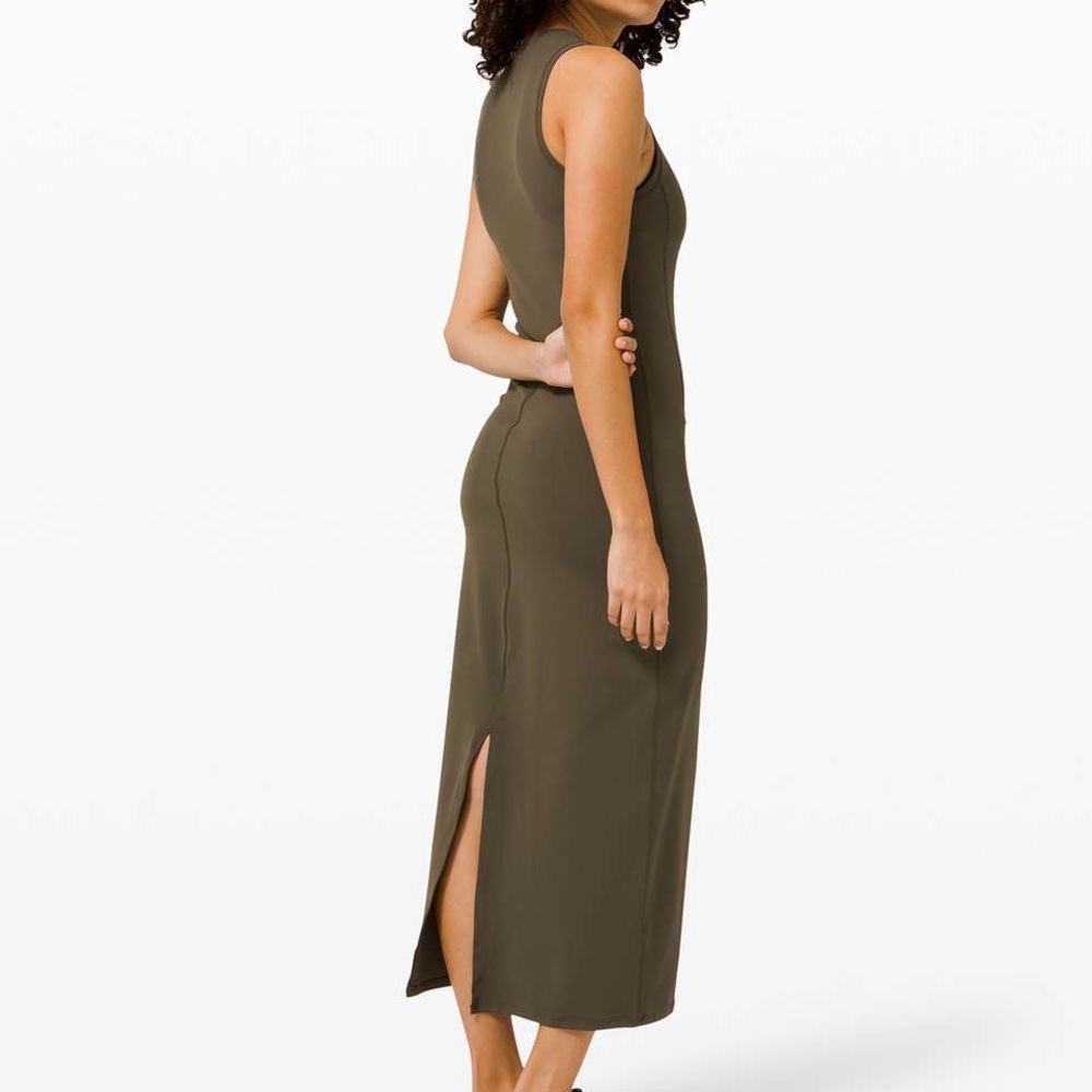 Lululemon All Aligned Midi Dress - Dark Olive Green